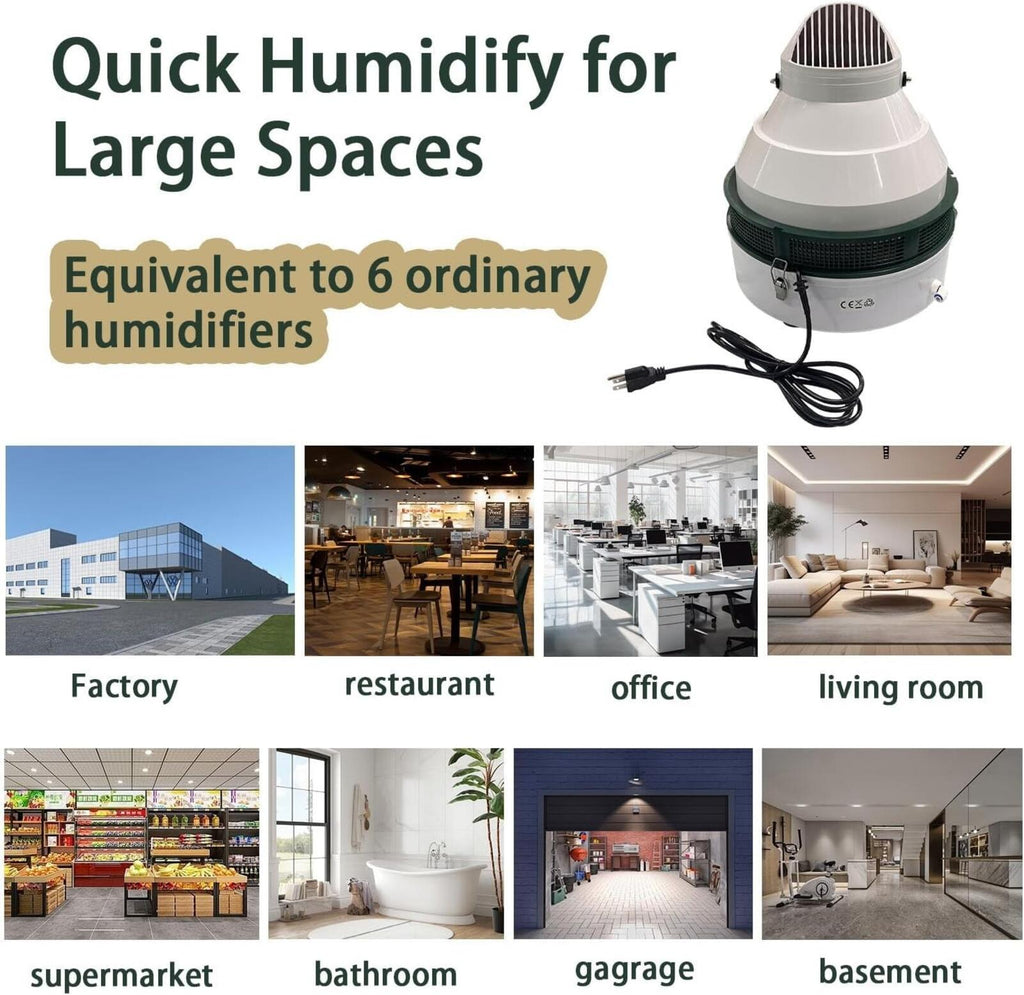 200 Pint Air Humidifier commercial Grade Fog Mist For Hydroponics Grow Room NEW