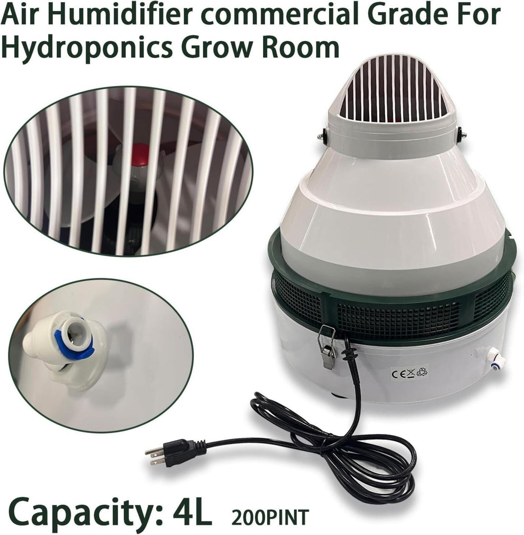 200 Pint Air Humidifier commercial Grade Fog Mist For Hydroponics Grow Room NEW