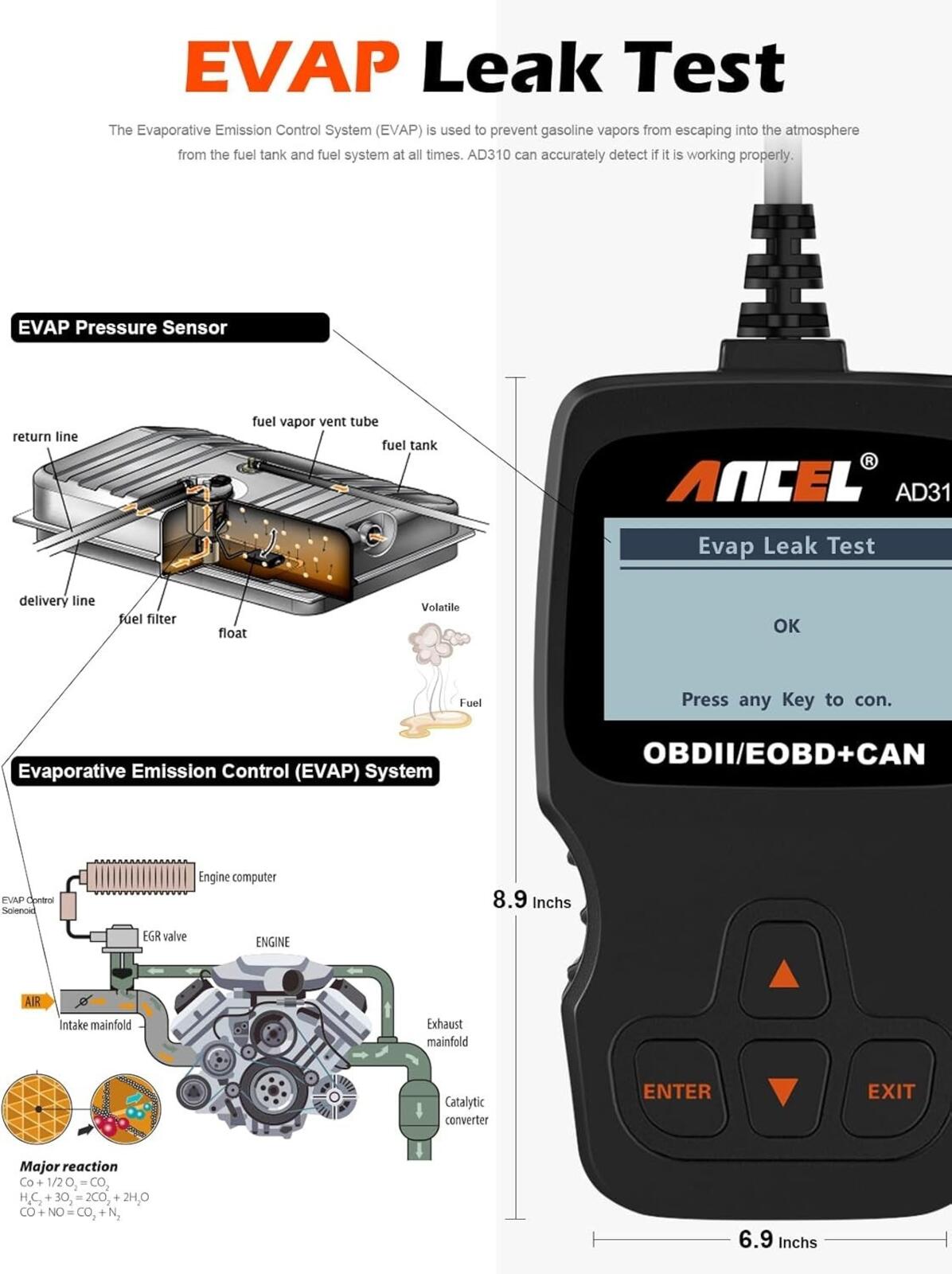 ANCEL AD310 Classic Enhanced Universal OBD II Scanner Car Engine Fault Code Read